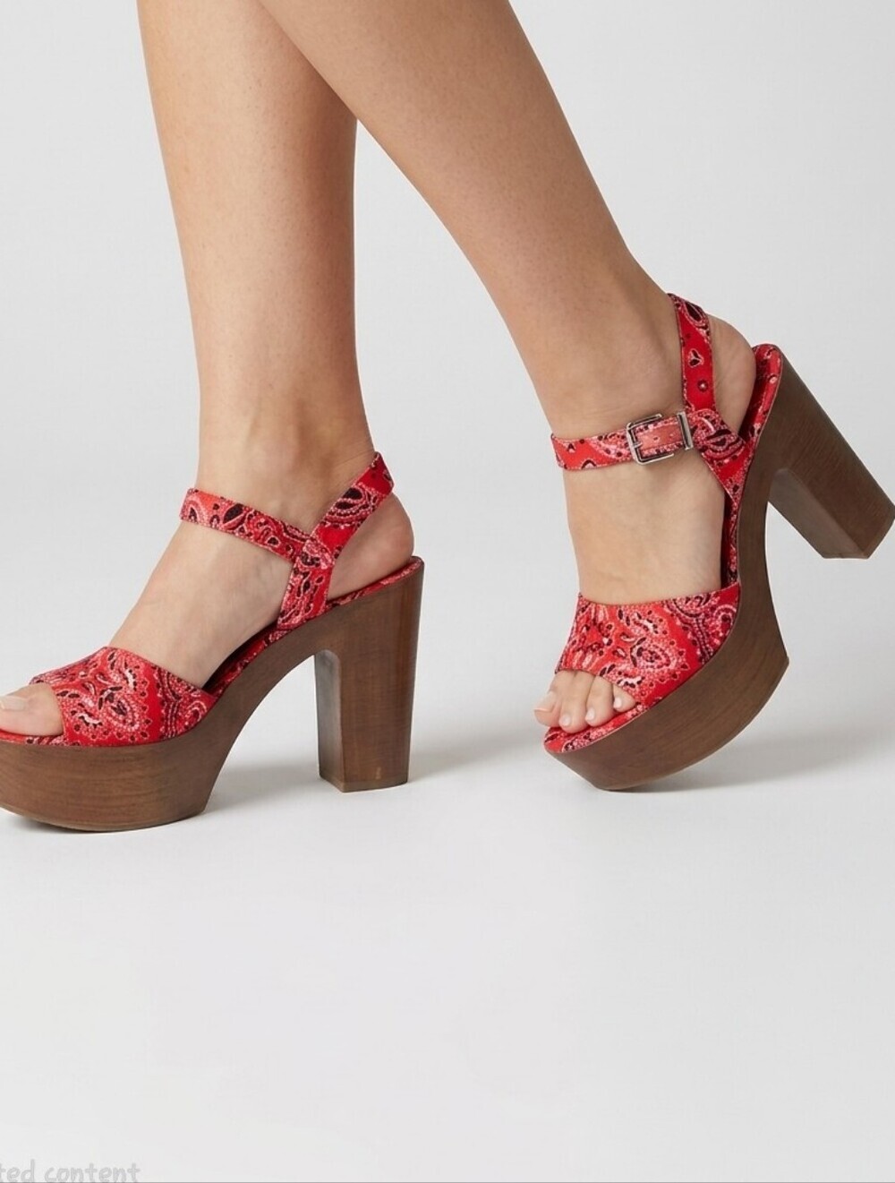 MIX No. 6 Carinda Bandana Platform Heel Sandals Red Size 7.5 NEW! GORGEOUS!!